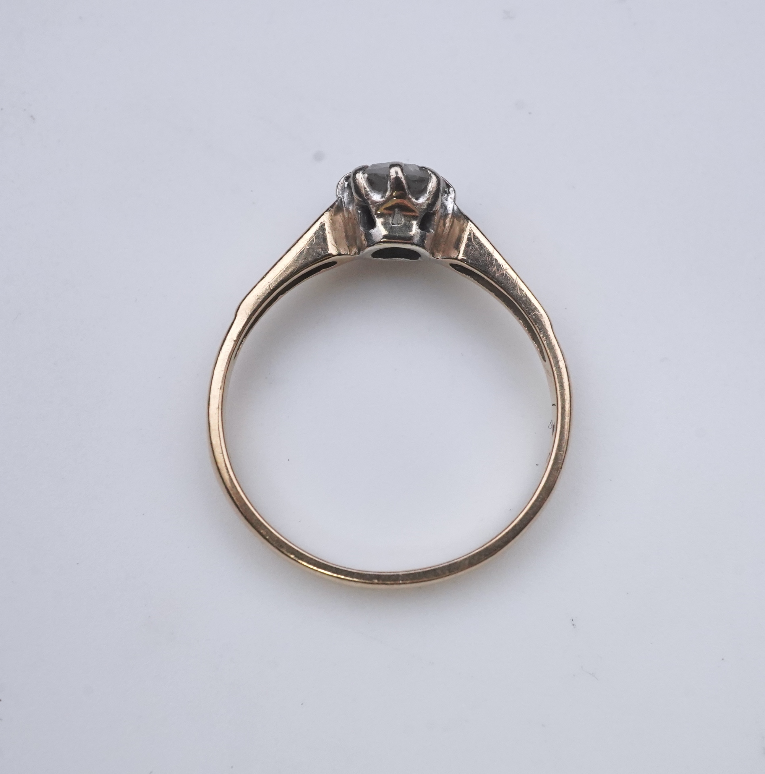 A solitaire diamond ring